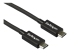 StarTech.com 2.6ft (80cm) Thunderbolt 3 Cable, 40Gbps, 100W PD, 4K/5K Video, Thunderbolt-Certified, Compatible w/ TB4/USB 3.2/DisplayPort - Vänster vinkel