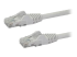 StarTech.com 100ft CAT6 Ethernet Cable, 10 Gigabit Snagless RJ45 650MHz 100W PoE Patch Cord, CAT 6 10GbE UTP Network Cable w/Strain Relief, White, Fluke Tested/Wiring is UL Certified/TIA - Höger vinkel