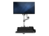 StarTech.com Wall Mount Workstation, Articulating Standing Desk w/ Ergonomic Height Adjustable Monitor Arm & Padded Keyboard Tray, 34" VESA Display, Foldable Wall Mounted Sit Stand Desk - Framsidan