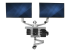 StarTech.com Wall Mount Workstation, Articulating Standing Desk w/ Ergonomic Height Adjustable Dual Monitor Arm & Keyboard Tray, 2x 30" VESA Displays, Foldable Wall Mounted Sit Stand Desk - Framsidan